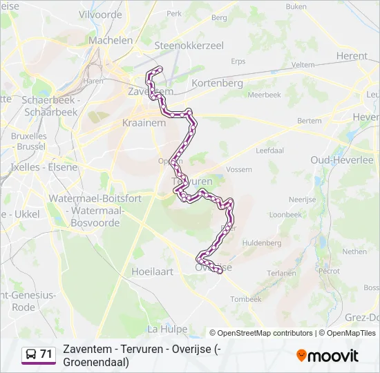 71 Bus Line Map