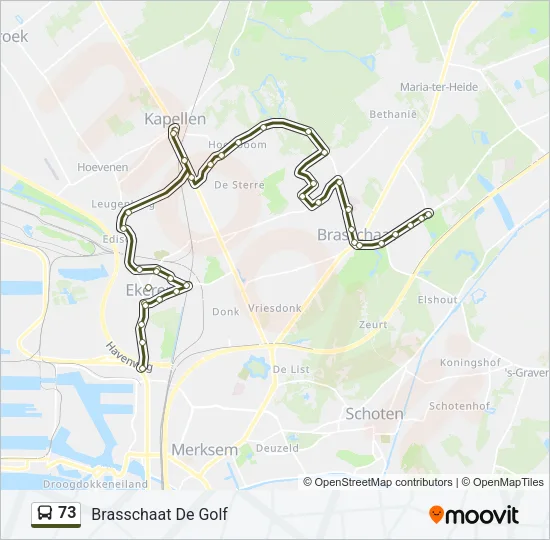 73 Bus Line Map
