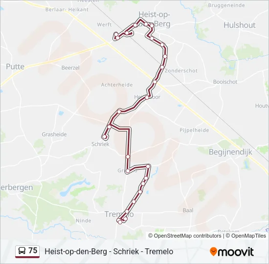 75 Bus Line Map