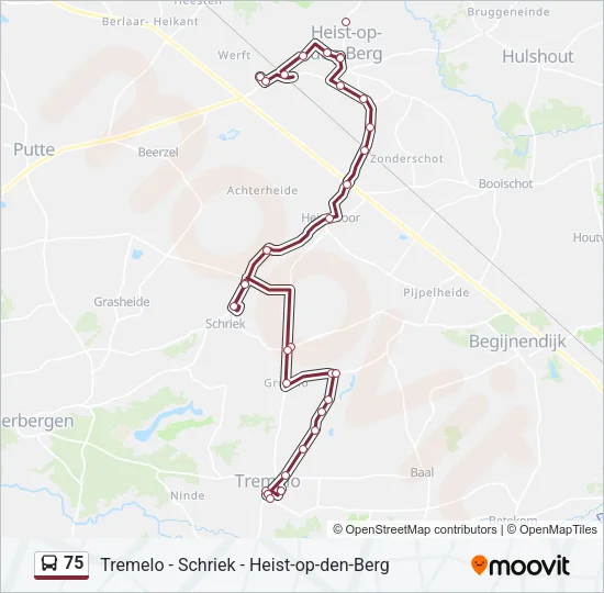 75 Bus Line Map