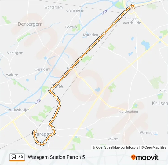 75 Bus Line Map