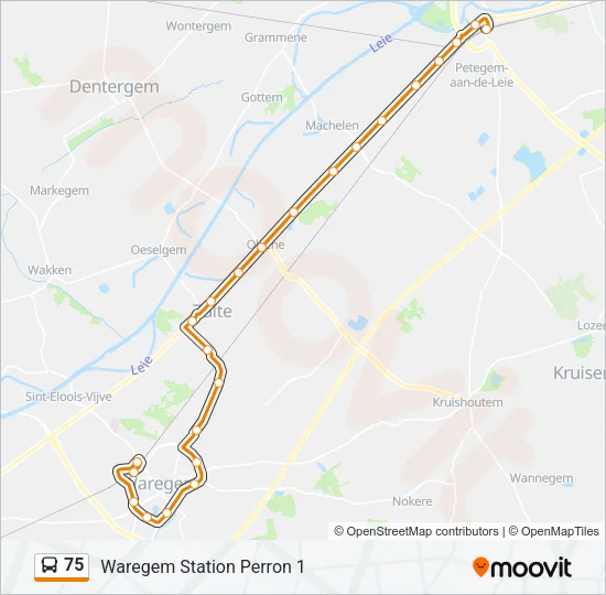 75 Bus Line Map