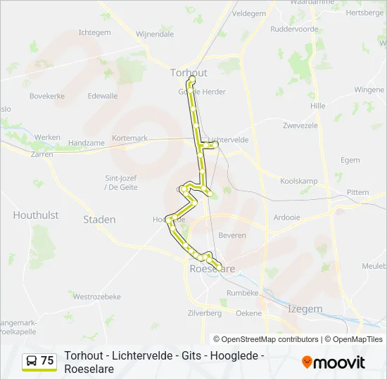 75 Bus Line Map