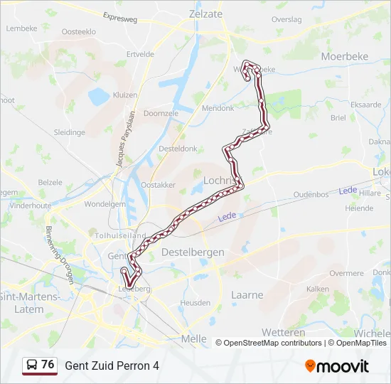 76 Bus Line Map