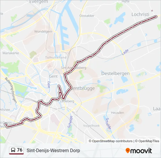 76 Bus Line Map