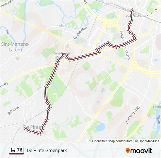 76 Bus Line Map