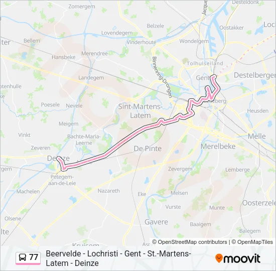 77 Bus Line Map