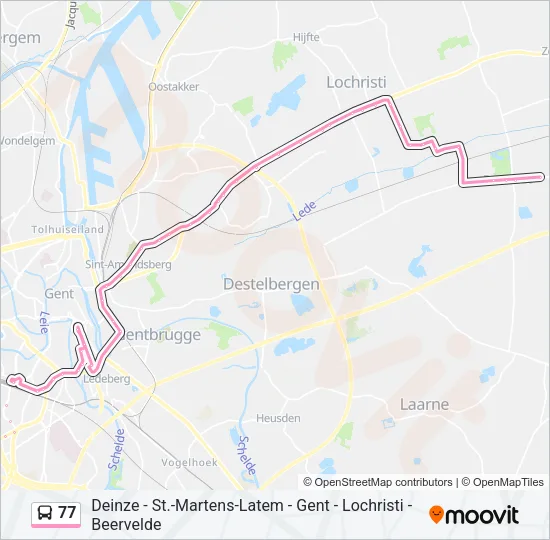 77 Bus Line Map