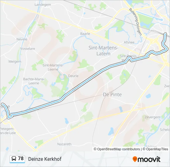 78 Bus Line Map