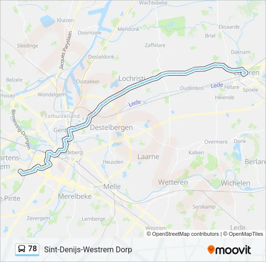 78 Bus Line Map