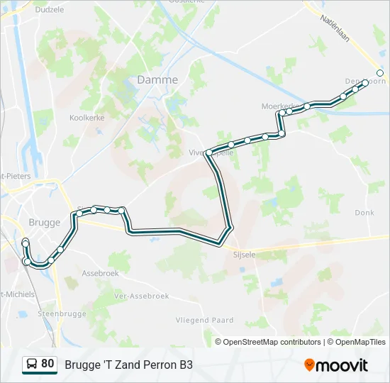 80 Bus Line Map