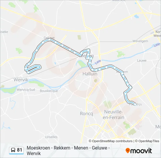 81 Bus Line Map