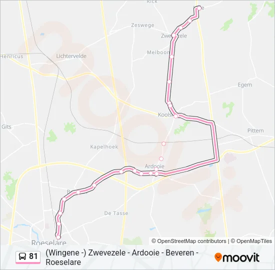 81 Bus Line Map