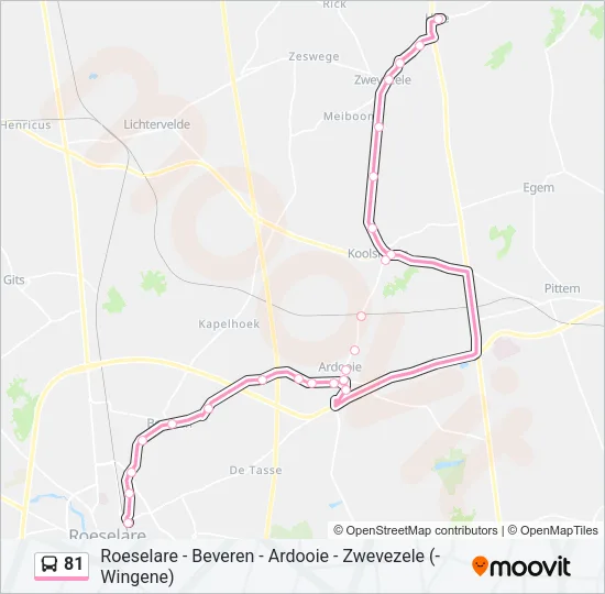 81 Bus Line Map