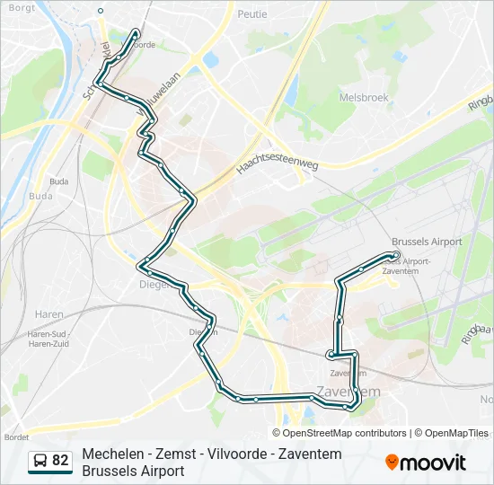 82 Bus Line Map