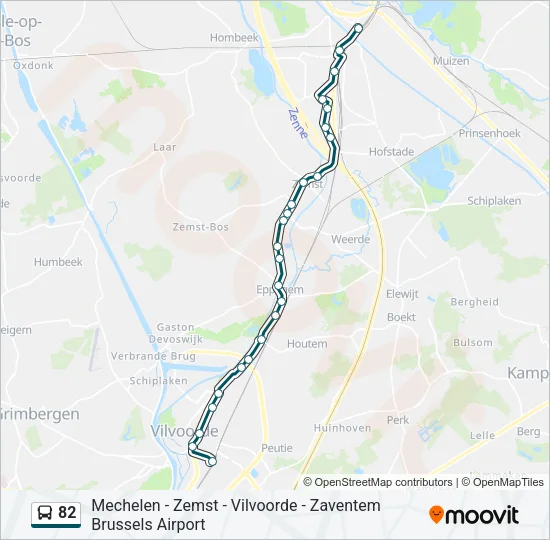 82 Bus Line Map