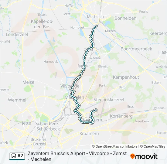 82 Bus Line Map