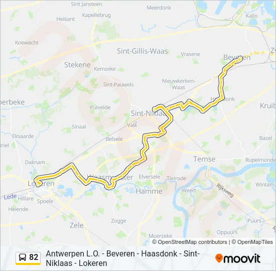 82 Bus Line Map