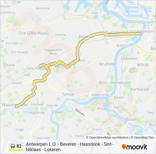 82 Bus Line Map