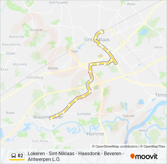 82 Bus Line Map