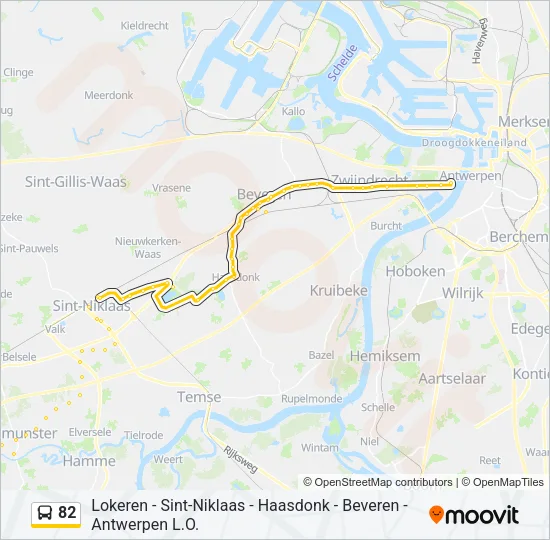 82 Bus Line Map