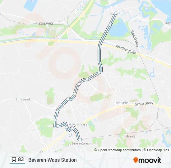 83 Bus Line Map