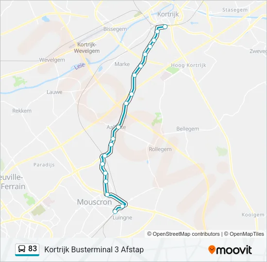 83 Bus Line Map