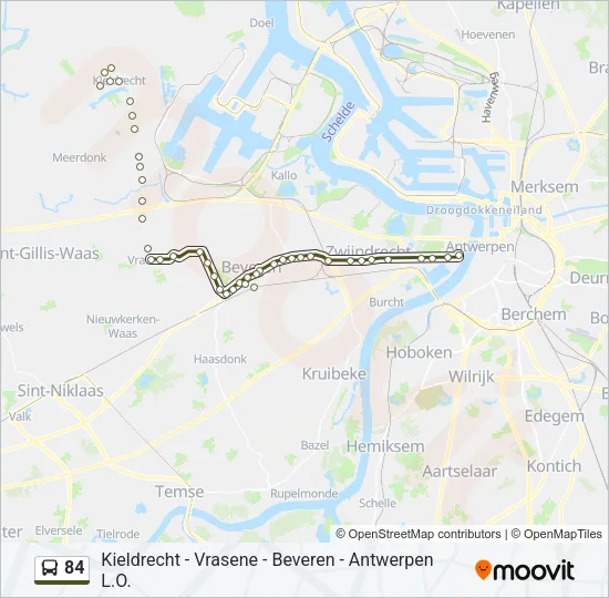 84 Bus Line Map