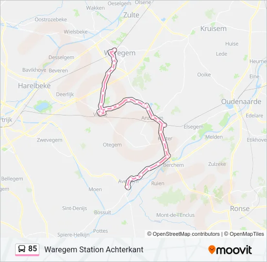 85 Bus Line Map
