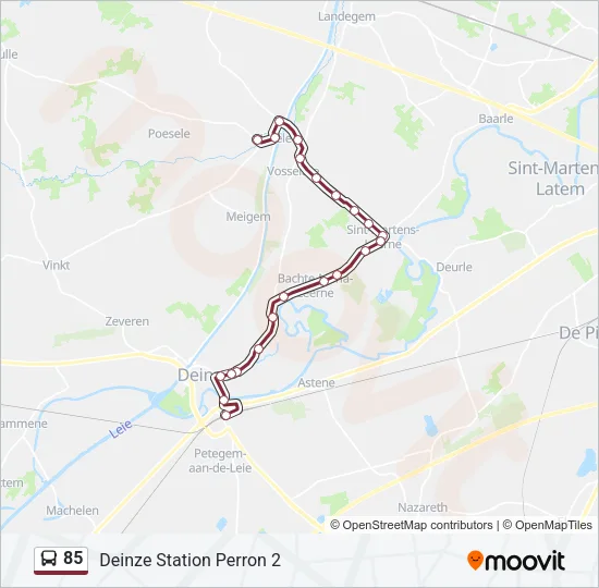 85 Bus Line Map