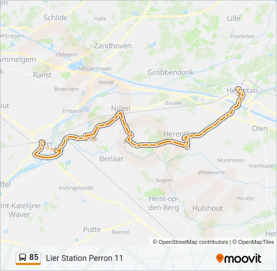 85 Bus Line Map