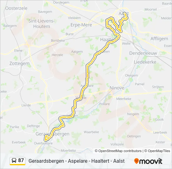87 Bus Line Map