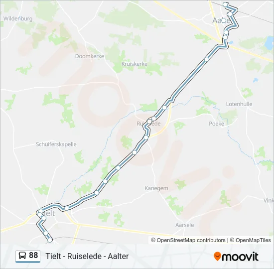 88 Bus Line Map