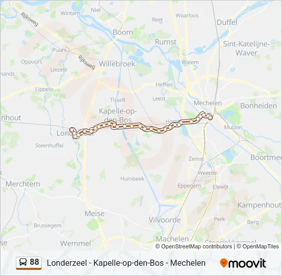 88 Bus Line Map