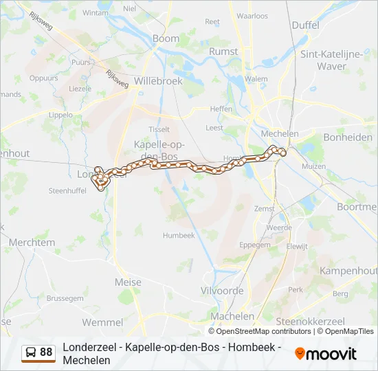 88 Bus Line Map