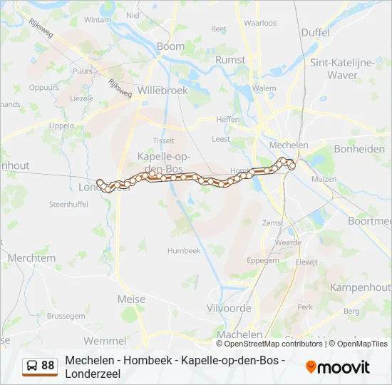 88 Bus Line Map