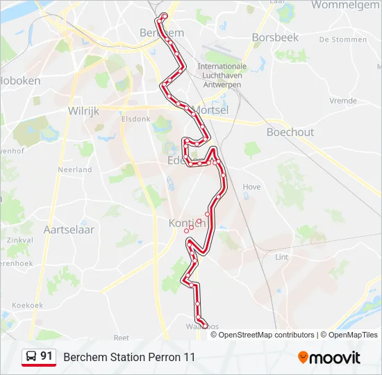 91 Bus Line Map