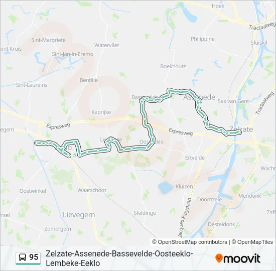 95 Bus Line Map