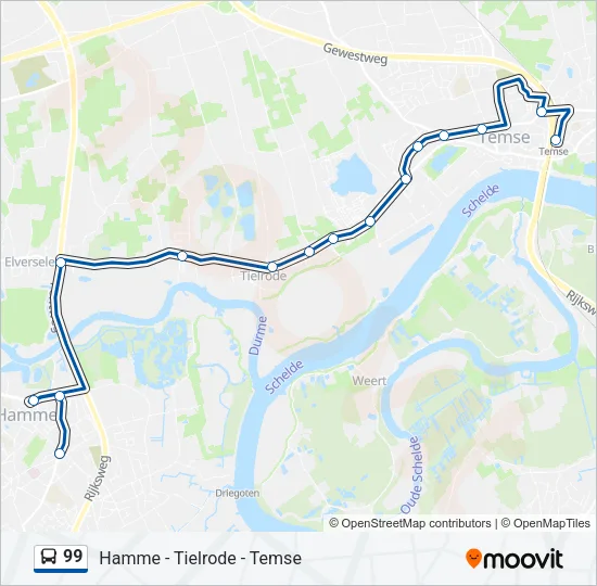 99 Bus Line Map