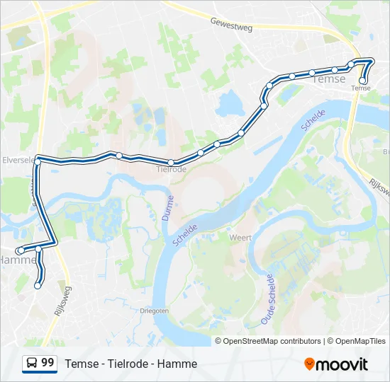 99 Bus Line Map