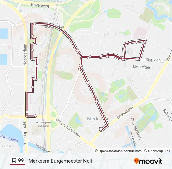 99 Bus Line Map
