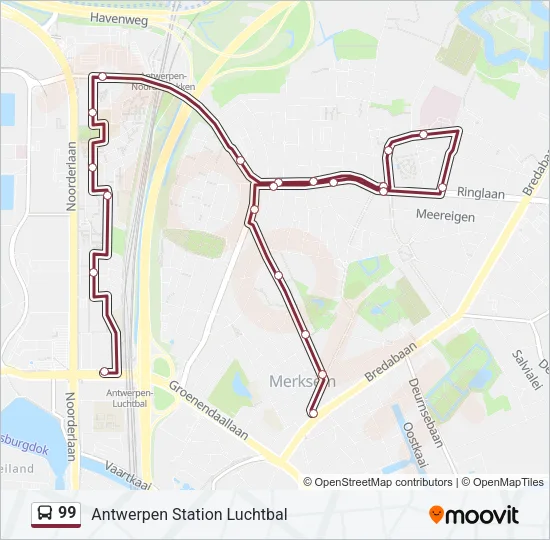 99 Bus Line Map