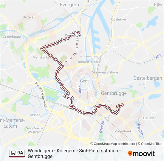 9A Bus Line Map