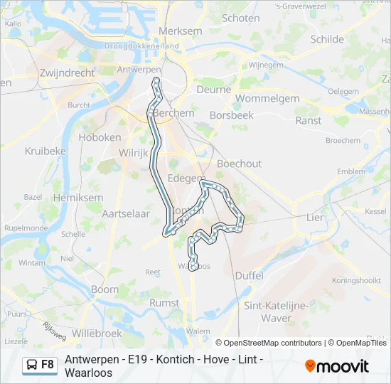 F8 Bus Line Map