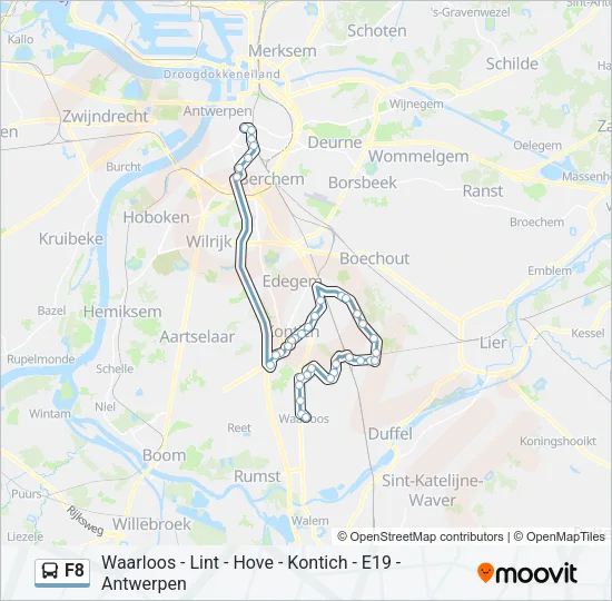 F8 Bus Line Map