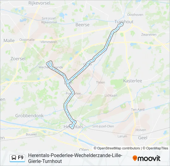 F9 Bus Line Map