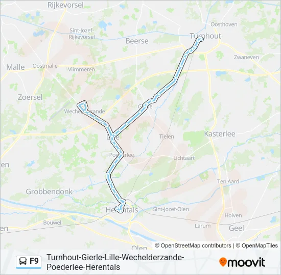 F9 Bus Line Map