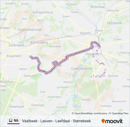 N6 Bus Line Map