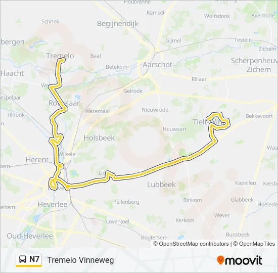 N7 Bus Line Map