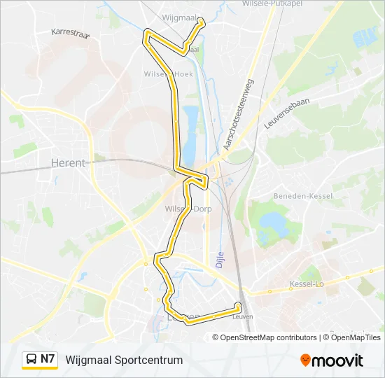 N7 Bus Line Map